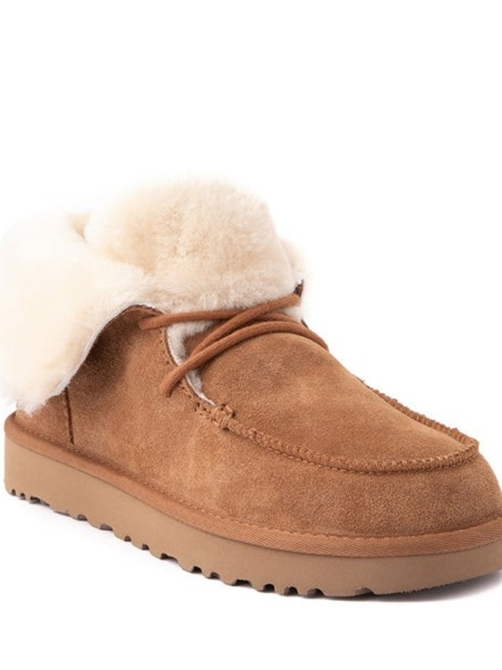 UGG Diara Boot Chestnut Suede Shearling Fur Cuffed Booties Women's Size 10